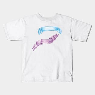 Watercolor ribbon Kids T-Shirt